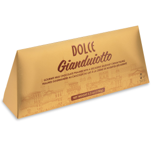 Mimi's Sweets Gianduiotto Hazelnut Cream Chocolate - 150 g Gift Box Indulge your senses with our gourmet hazelnut pralines, crafted in Italy with exceptional care and best ingredients.Milk, Kosher for Passover